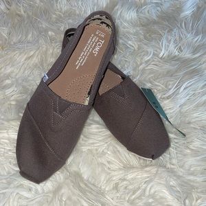 TOMS Alpargata shoes, size 7.5. Gray, Brand new with tags.